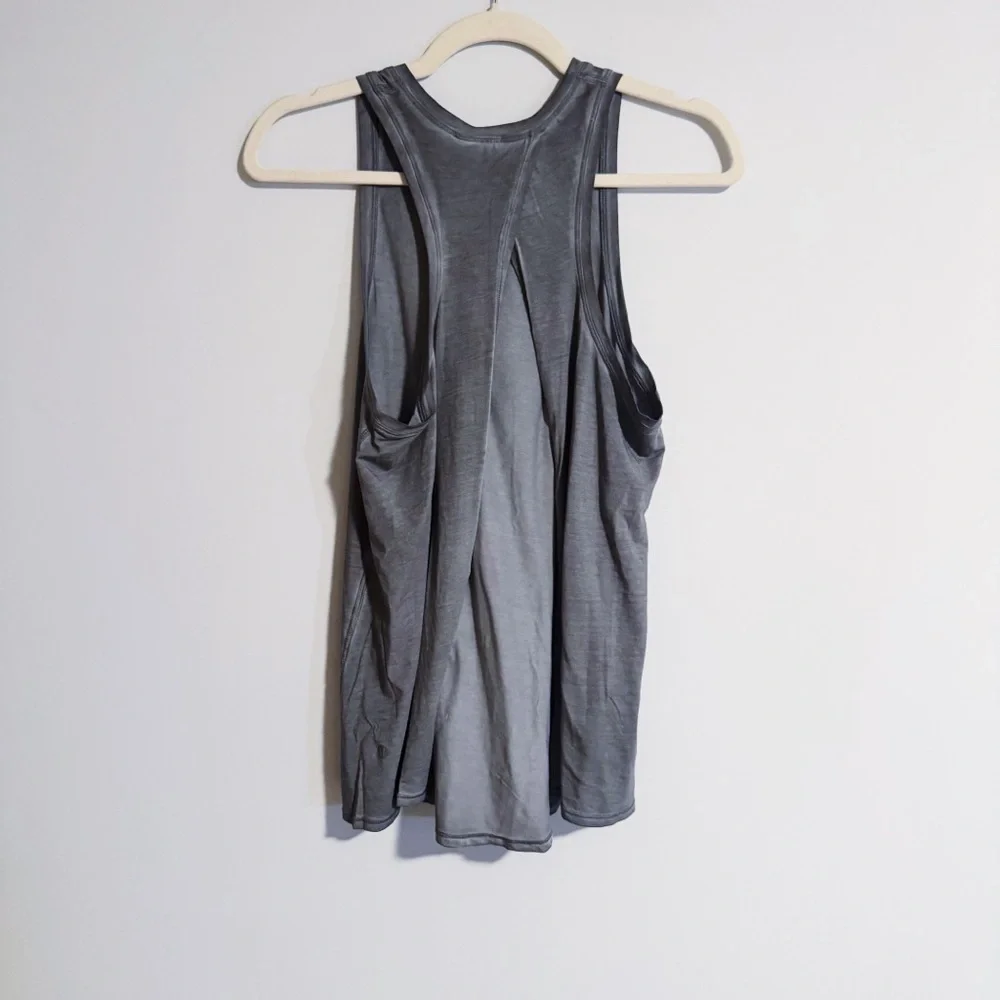 Lululemon - All Tied Up Gray Acid Wash Tank Top